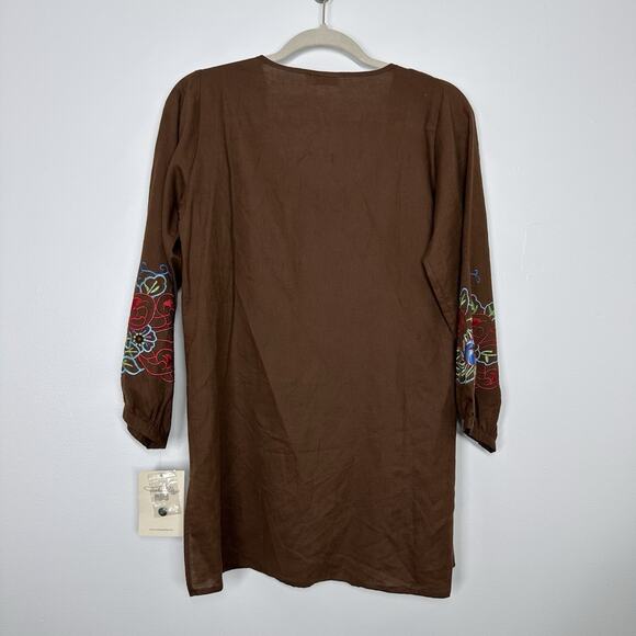 NEW Tasha Polizzi Womens S Linen Giddy Up Jane Salt Lake Shirt Boho Cowgirl - Picture 6 of 6